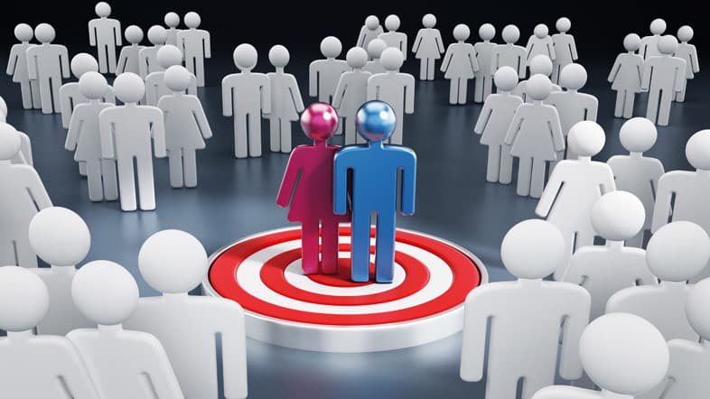 image of 2 people in a bullseye